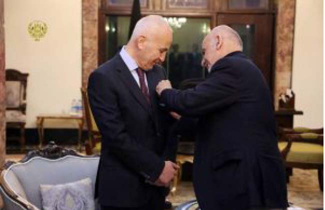 Ghani Confers High  State Medal on NATO Senior  Civilian Representative
